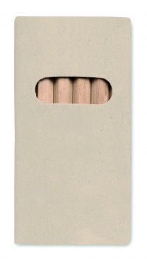 Logo trade promotional merchandise image of: 6 coloured pencils in box
